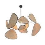 Verlichting Hangarmatuur met rotan elementen, Huis en Inrichting, Ophalen, 50 tot 75 cm, Vintage, Zo goed als nieuw