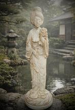 Grande statue asiatique en albâtre sculpté à la main 50 cm, Enlèvement ou Envoi