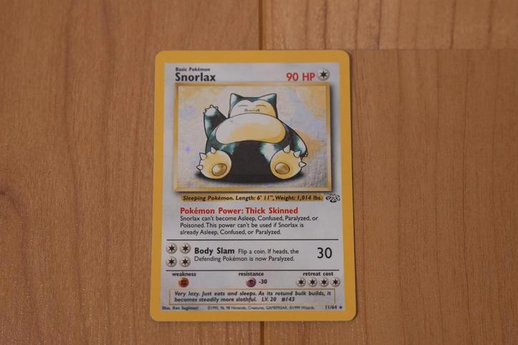 Snorlax Holo – Jungle Unlimited 1999 - PSA 4 schatting, Hobby en Vrije tijd, Verzamelkaartspellen | Pokémon, Gebruikt, Losse kaart
