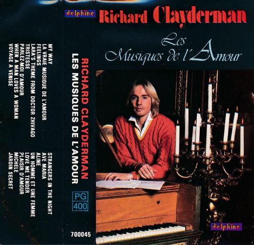 Music cassette: Les musiques de l'amour - Richard Clayderman, Cd's en Dvd's, Cassettebandjes, Zo goed als nieuw, Origineel, Pop