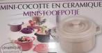 Mini stoofpotjes 4 crèmekleurige ( keramiek ), Huis en Inrichting, Ophalen, Keramiek, Overige typen, Zo goed als nieuw