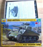 Zveda 1/35ième Sherman M4A2 - complet mais légèrement entamé, Hobby en Vrije tijd, Modelbouw | Auto's en Voertuigen, 1:32 tot 1:50