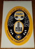 Vintage sticker Young Style Kleding Elba Turnhout retro 70s, Ophalen of Verzenden, Zo goed als nieuw, Winkel of Supermarkt