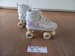 Rolschaatsen Maat 35 - Oxelo nieuwstaat - wit met roze, Enlèvement ou Envoi, Comme neuf, Enfants