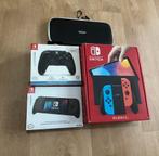 Nintendo Switch OLED + Veel Accessoires, Games en Spelcomputers, Met 2 controllers, Zo goed als nieuw, Met harde schijf, Switch OLED