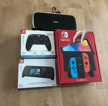 Nintendo Switch OLED + Veel Accessoires beschikbaar voor biedingen
