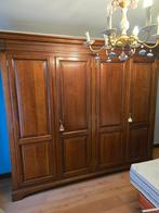 4 deur kleerkast massief  kersenhout demontabel, Ophalen, Kersenhout