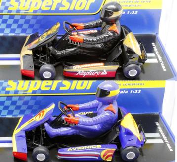 Scalextric (H) C3667 et (H) C3668 Super Kart #1 et #8