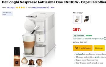 De Longhi Espresso Latissima One  beschikbaar voor biedingen