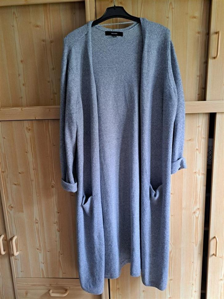 Lange vest grijs maat XL, Kleding | Dames, Truien en Vesten, Zo goed als nieuw, Maat 46/48 (XL) of groter, Grijs, Ophalen of Verzenden