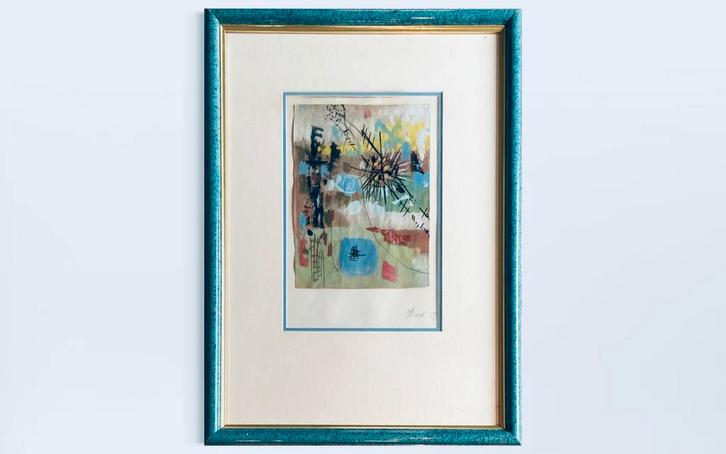 Rigobert Haeck - abstracte compositie, Antiek en Kunst, Kunst | Schilderijen | Abstract, Ophalen