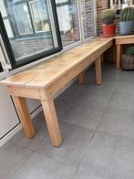 Bank eiken houten handgemaakte, Ophalen, 250 tot 300 cm, Gebruikt, Minder dan 75 cm