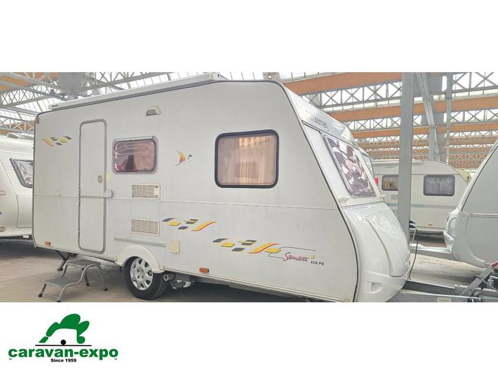 STERCKEMAN STARLETT 470PE, Caravans en Kamperen, Caravans, Bedrijf, tot en met 6, 750 - 1000 kg, Sterckeman, 5 tot 6 meter