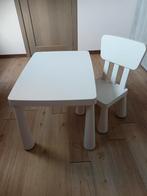 Ikea tafeltje Mammut en stoel., Ophalen of Verzenden, Zo goed als nieuw
