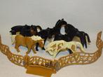 Playmobil paarden in omheining, Ophalen of Verzenden, Gebruikt, Los Playmobil