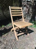 4 Teak Tuinstoelen (opklapbaar), Tuin en Terras, Tuinstoelen, Ophalen, Gebruikt, Teakhout, Inklapbaar