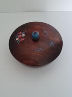 mooi houten rond kistje/juwelenkistje/ snuisterijdoosje, Antiek en Kunst, Curiosa en Brocante, Ophalen of Verzenden