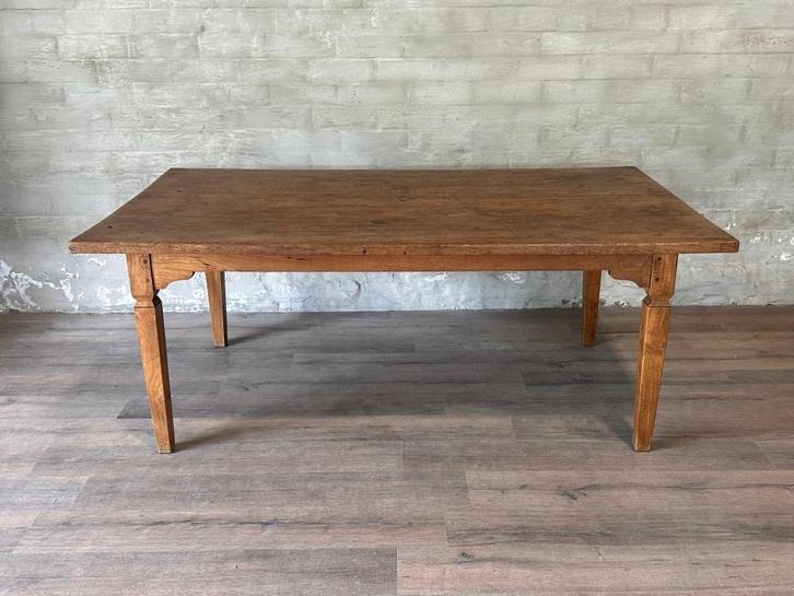 Antieke Franse boerentafel - 195 x 116 cm + 77 cm hoog, Huis en Inrichting, Tafels | Eettafels, Gebruikt, 100 tot 150 cm, 150 tot 200 cm