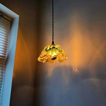 Lampe suspendue japonaise vintage en verre Sanyu., Enlèvement ou Envoi