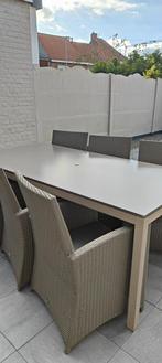 “Mooie tuintafelset met 6 stoelen“, Ophalen, Zo goed als nieuw, Kunststof