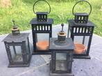 4 Lantaarns - windlichten, Tuin en Terras, Buitenverlichting, Ophalen, Gebruikt