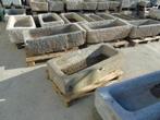 trog, wastafel, wasbak in blauwe steen, plantenbak, zie foto, Ophalen, Tuin, Steen, Gebruikt