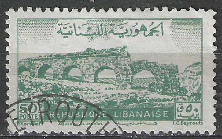 Libanon 1948 - Yvert 39 - Zebaide Aquaduct - 50 pi. (ST), Postzegels en Munten, Postzegels | Azië, Verzenden