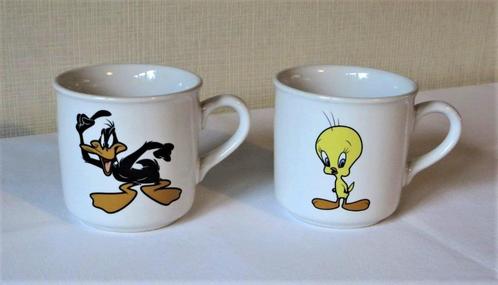 Looney Tunes 2 tassen Tweety en Daffy Duck (2000) (lot), Collections, Personnages de BD, Neuf, Ustensile, Looney Tunes, Enlèvement ou Envoi
