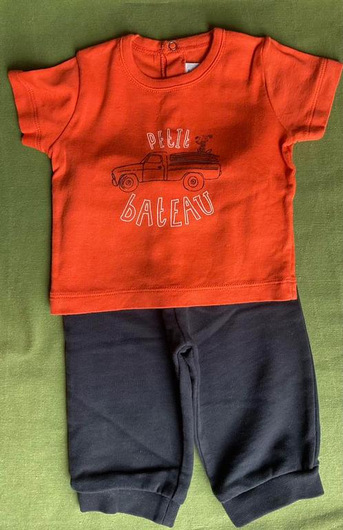 T-shirt et body Petit Bateau + pantalon Esprit….3 mois, Kinderen en Baby's, Babykleding | Maat 62, Zo goed als nieuw, Broekje