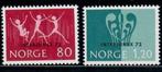 Noorwegen yvertnrs.: 604/05 postfris, Postzegels en Munten, Postzegels | Europa | Scandinavië, Ophalen of Verzenden, Noorwegen