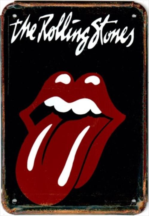 Metalen rusty-old vintage look wandplaat The Rolling Stones, Verzamelen, Muziek, Artiesten en Beroemdheden, Nieuw, Ophalen of Verzenden