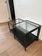 Salon- of bijzettafel - Zwart - Glas - Perfecte staat, Huis en Inrichting, 75 cm of meer, Rechthoekig, Ophalen, 45 tot 60 cm