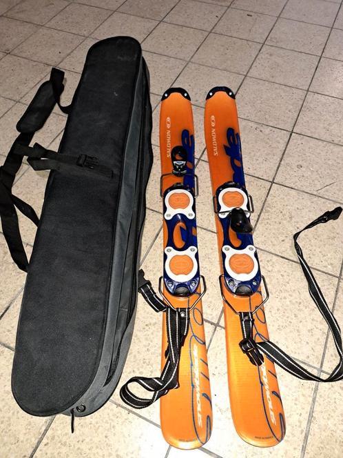 Salomon ski's van 90 cm met draagtas, Sport en Fitness, Skiën en Langlaufen, Gebruikt, Ski's, Salomon, Ophalen of Verzenden