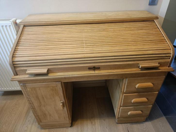Bureau met rolluik, NIEUWE PRIJS !!, Huis en Inrichting, Bureaus, Gebruikt, Bureau, Ophalen
