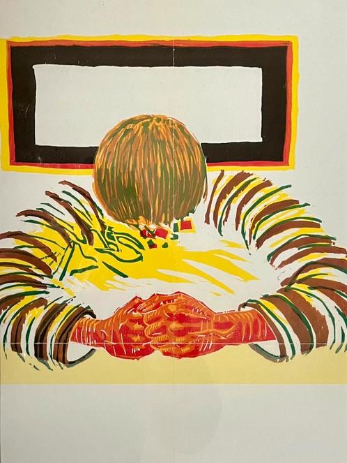Raveel - Poster Vintage - Offset - 29x38cm - Kader 41x51cm, Antiek en Kunst, Kunst | Litho's en Zeefdrukken, Ophalen of Verzenden