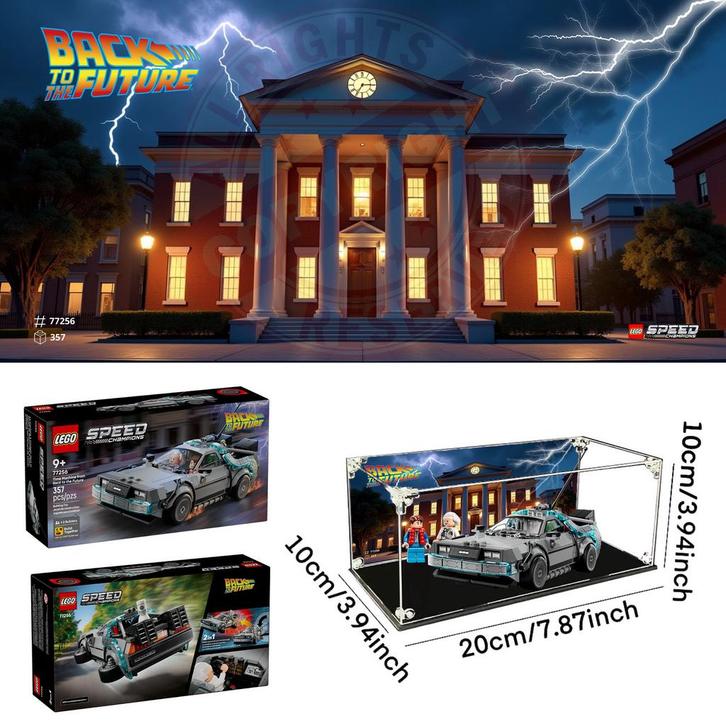 Vitrine + décor Back to the Future - LEGO DeLorean, Enfants & Bébés, Jouets | Duplo & Lego, Lego, Enlèvement ou Envoi