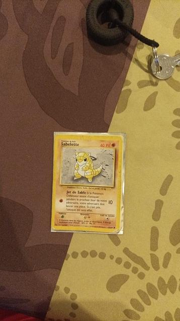 SABELETTE pokemon 1995, Hobby en Vrije tijd, Verzamelkaartspellen | Pokémon, Ophalen of Verzenden, Zo goed als nieuw, Losse kaart