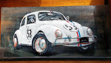 Volkswagen in 3D ijzeren muurplaat beschikbaar voor biedingen