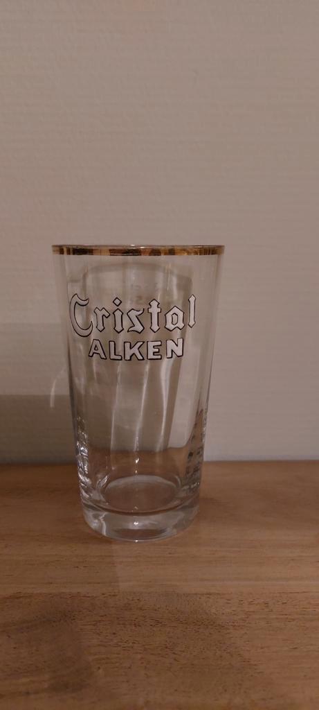 Email boerke Cristal Alken  35cl. Geslepen facetten ., Verzamelen, Biermerken, Gebruikt, Glas of Glazen, Overige merken, Ophalen of Verzenden