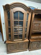 wandkast + eventueel vitrinekast, Huis en Inrichting, Ophalen, Met deur(en), 200 cm of meer, Zo goed als nieuw