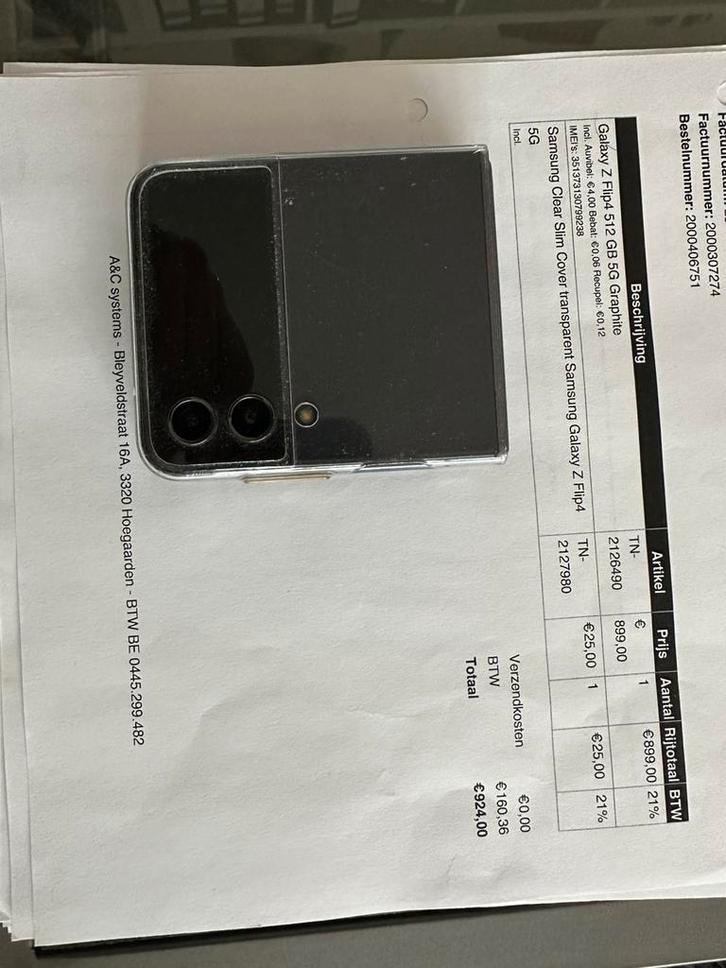 Galaxy Z Flip4 512 GB 5G Graphite *TOP* *staat als nieuw*, Telecommunicatie, Mobiele telefoons | Samsung, Zo goed als nieuw, 512 GB