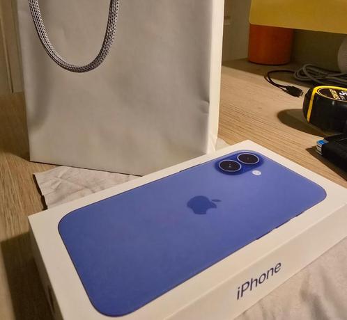 iPhone 16 - 128 GB - blauw, Telecommunicatie, Mobiele telefoons | Apple iPhone, Zo goed als nieuw, 128 GB, Zonder abonnement, Zonder simlock