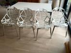 Magis Konstantin tafel en 4 stoelen, Huis en Inrichting, Stoelen, Ophalen, Wit, Metaal