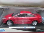 Welly Peugeot 407 Coupe rotm. 1:18, Ophalen of Verzenden, Zo goed als nieuw, Auto, Overige merken