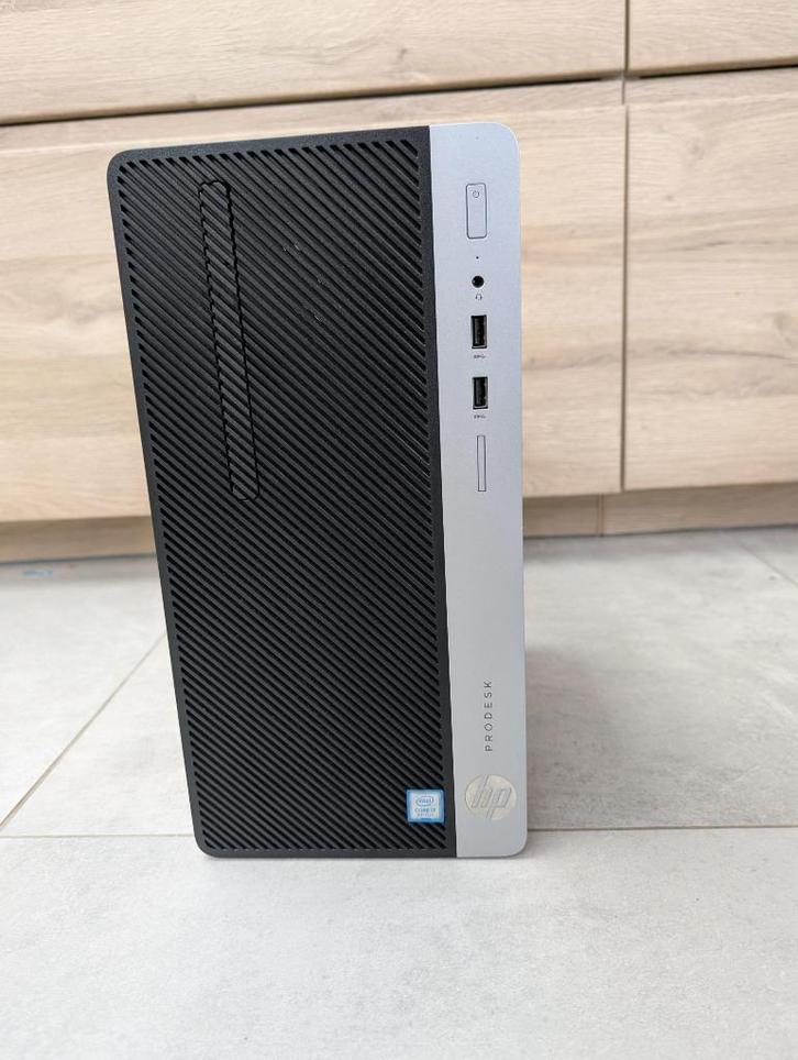 HP ProDesk 400 G6 microtower-pc, Computers en Software, Desktop Pc's, Gebruikt, 3 tot 4 Ghz, SSD, 16 GB, Met videokaart, Ophalen