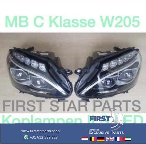 C205 ILS Koplamp Mercedes C Klasse Coupé 2018 links rechts, Auto-onderdelen, Verlichting, Gebruikt, Ophalen of Verzenden