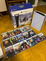 Playstation 5 (PS5) disque - 16 jeux - casque - …, Consoles de jeu & Jeux vidéo, Consoles de jeu | Sony PlayStation 5, Comme neuf