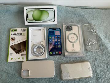 iphone 15 128 gb groen met 1 jaar garantie, Telecommunicatie, Mobiele telefoons | Apple iPhone, 128 GB, IPhone 15, Ophalen of Verzenden