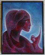 Charles Delporte, doek, La Muse '96, 50 x 40 cm, Antiek en Kunst, Kunst | Schilderijen | Modern, Ophalen
