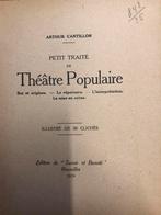 Arthur Cantilon traité de théâtre populaire